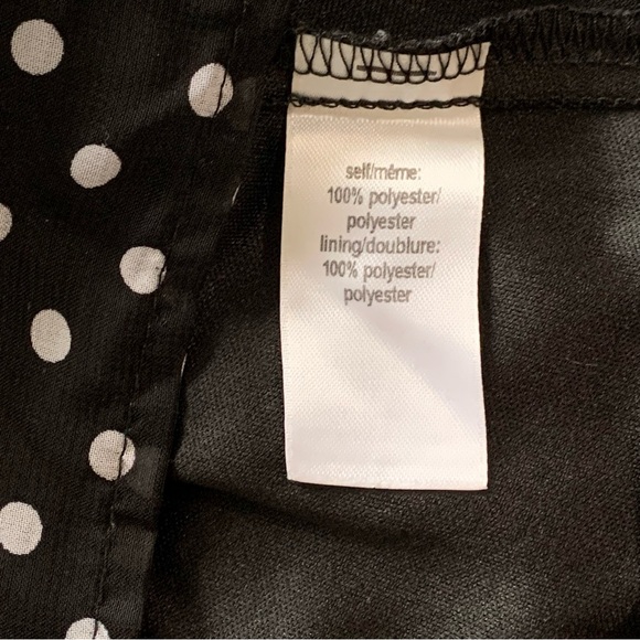 Maurices  black with white polkadot dress size small - Picture 7 of 7